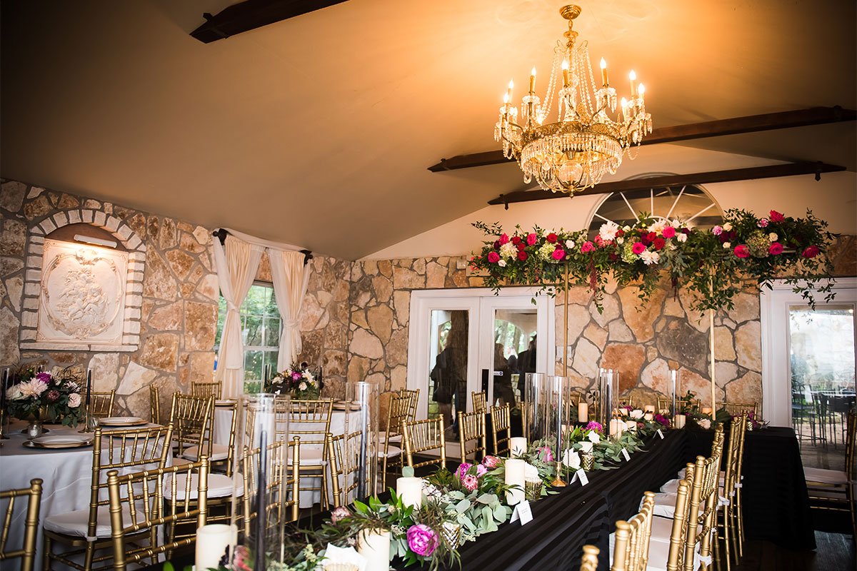 Three Gorgeous Chandeliers light up the Dining area at The Vista on Seward Hill
