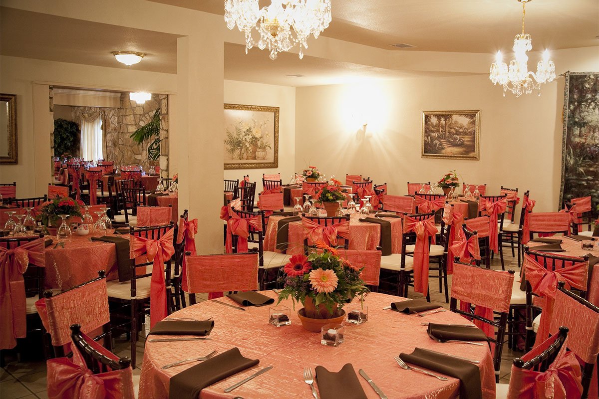 Three Gorgeous Chandeliers light up the Dining area at The Vista on Seward Hill