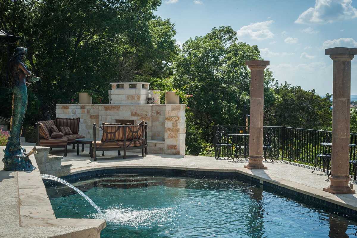 Pool area outside The Executive Groom's Suite at The Vista On Seward Hill
