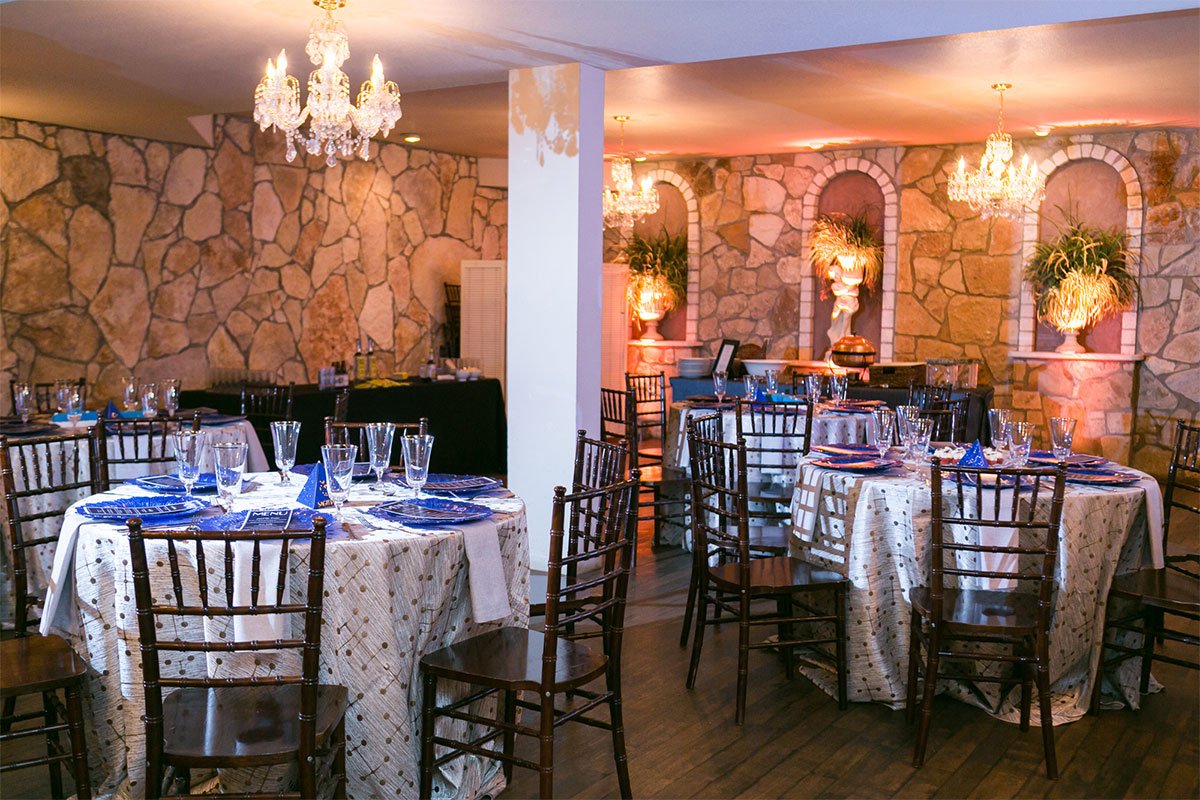 Three Gorgeous Chandeliers light up the Dining area at The Vista on Seward Hill