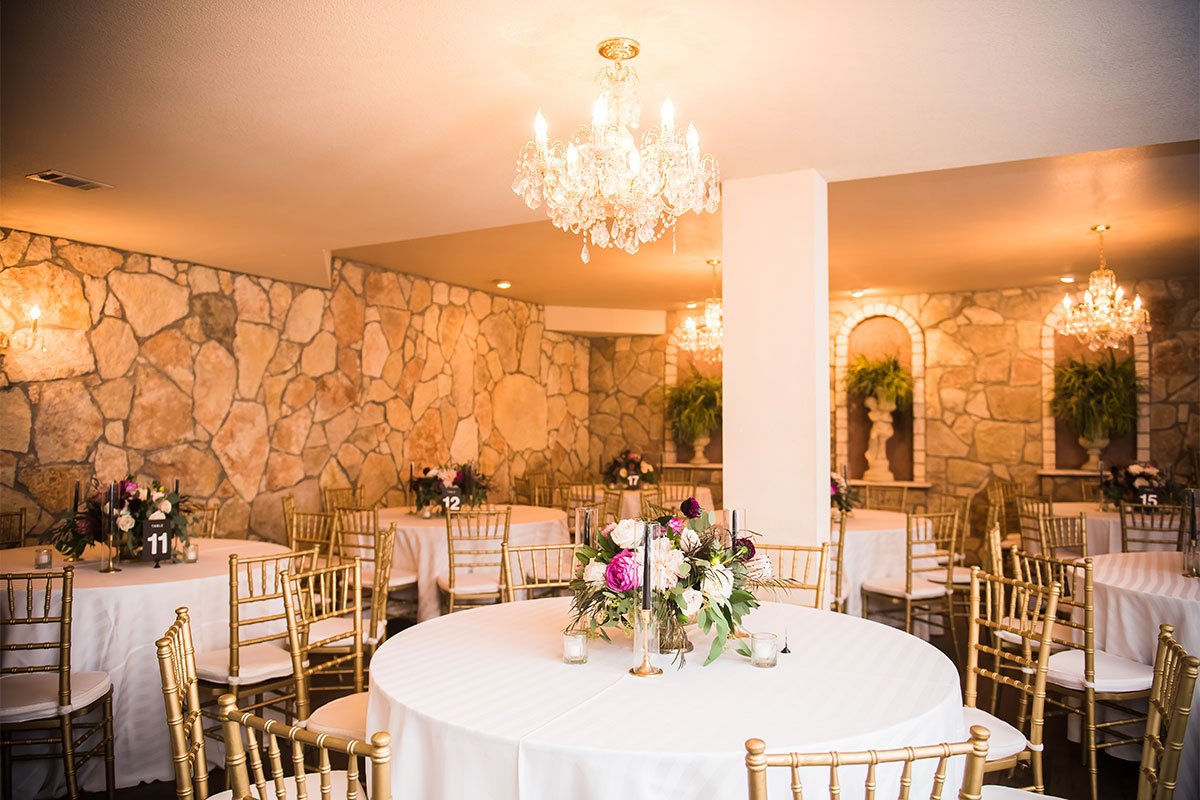 Three Gorgeous Chandeliers light up the Dining area at The Vista on Seward Hill