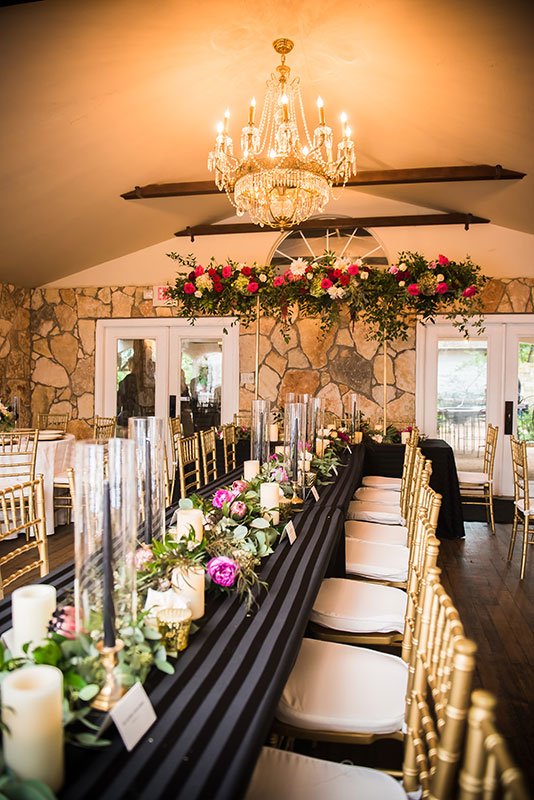 Three Gorgeous Chandeliers light up the Dining area at The Vista on Seward Hill