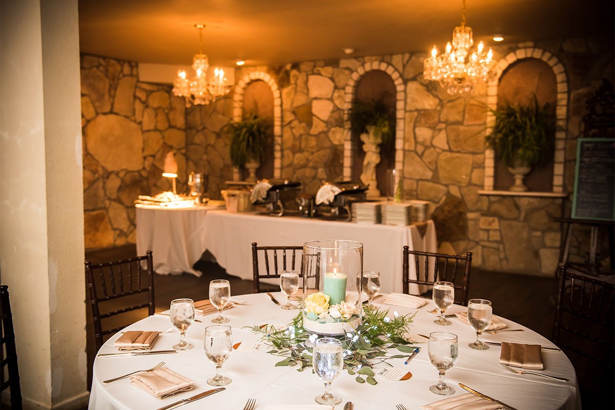 Three Gorgeous Chandeliers light up the Dining area at The Vista on Seward Hill
