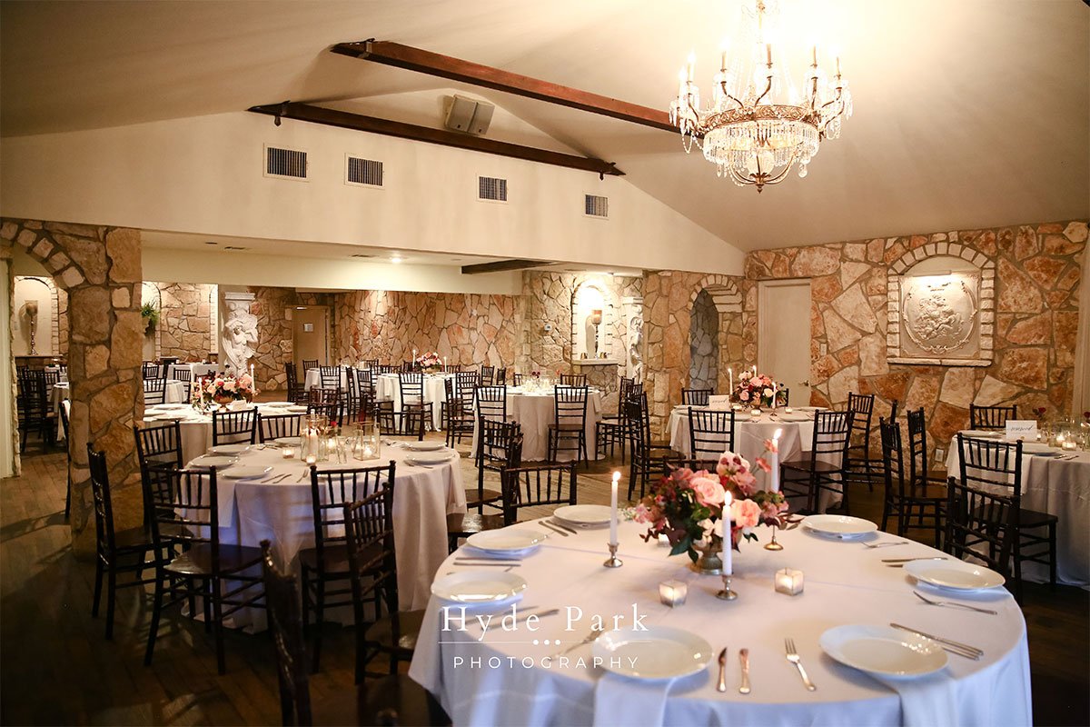 Three Gorgeous Chandeliers light up the Dining area at The Vista on Seward Hill