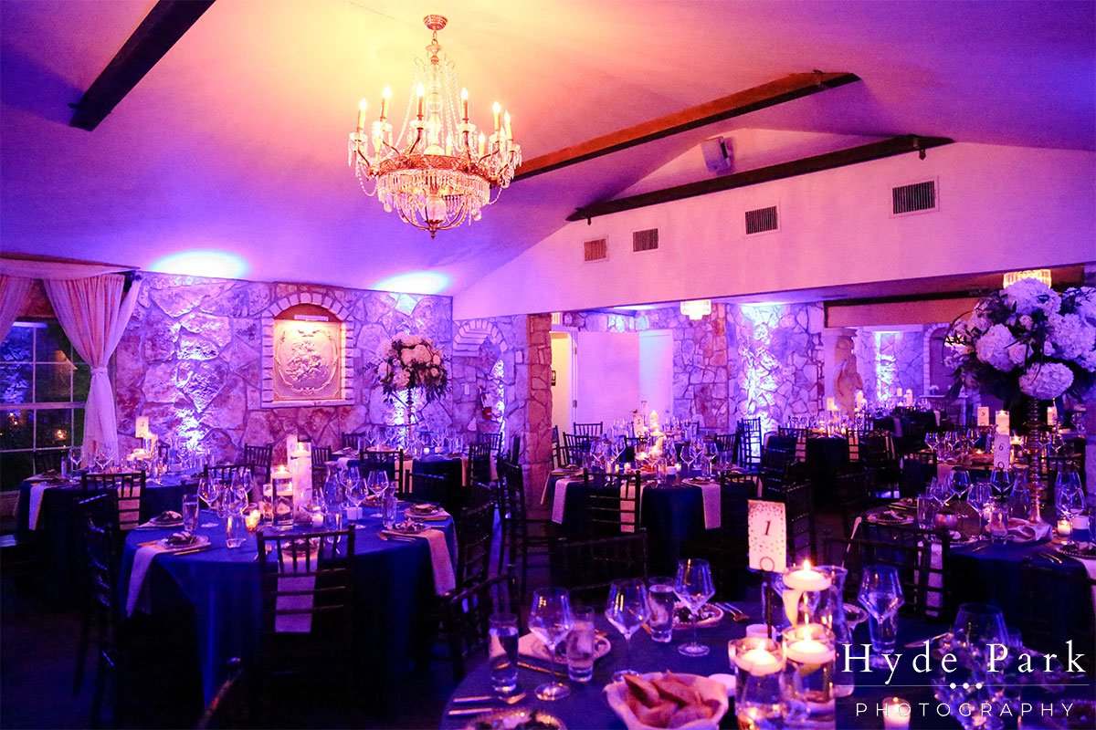 Three Gorgeous Chandeliers light up the Dining area at The Vista on Seward Hill