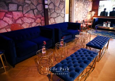 Enjoy the relaxing lounge areas during your celebration at The Vista on Seward Hill