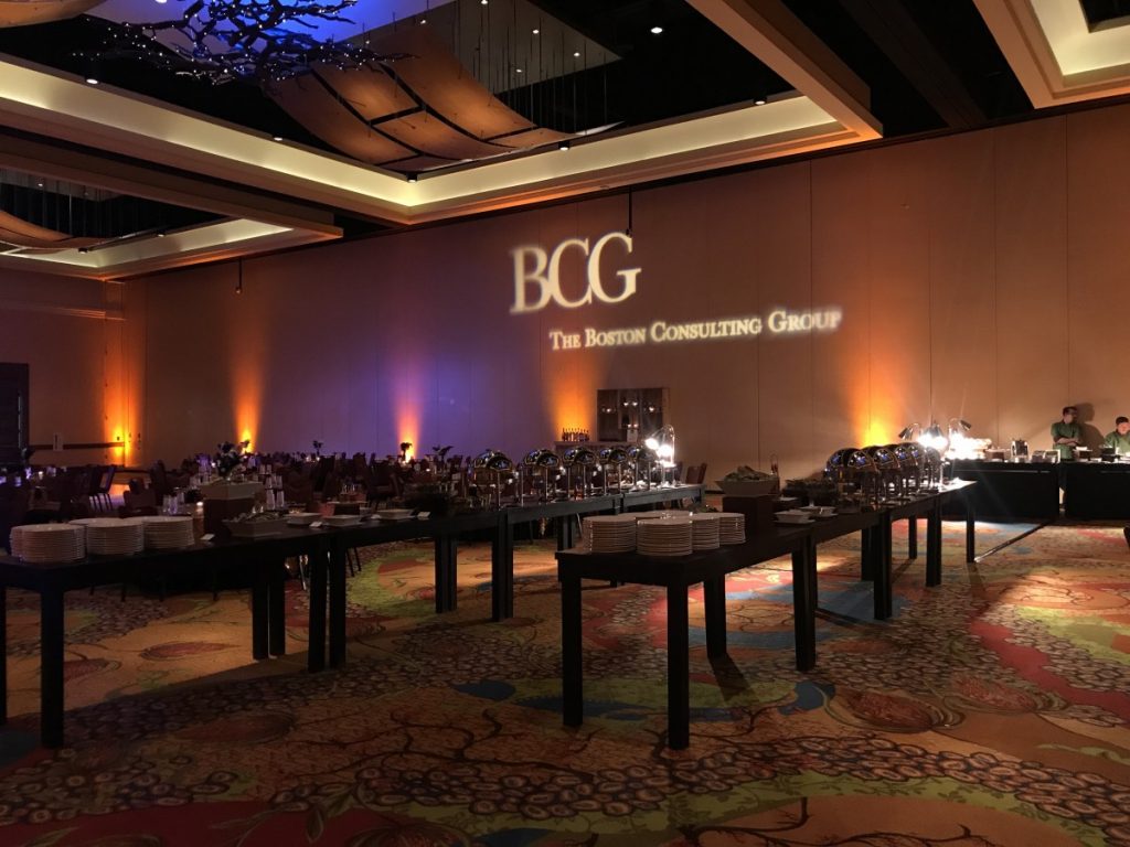 Multi-Colored Uplighting with Custom Gobo Lighting