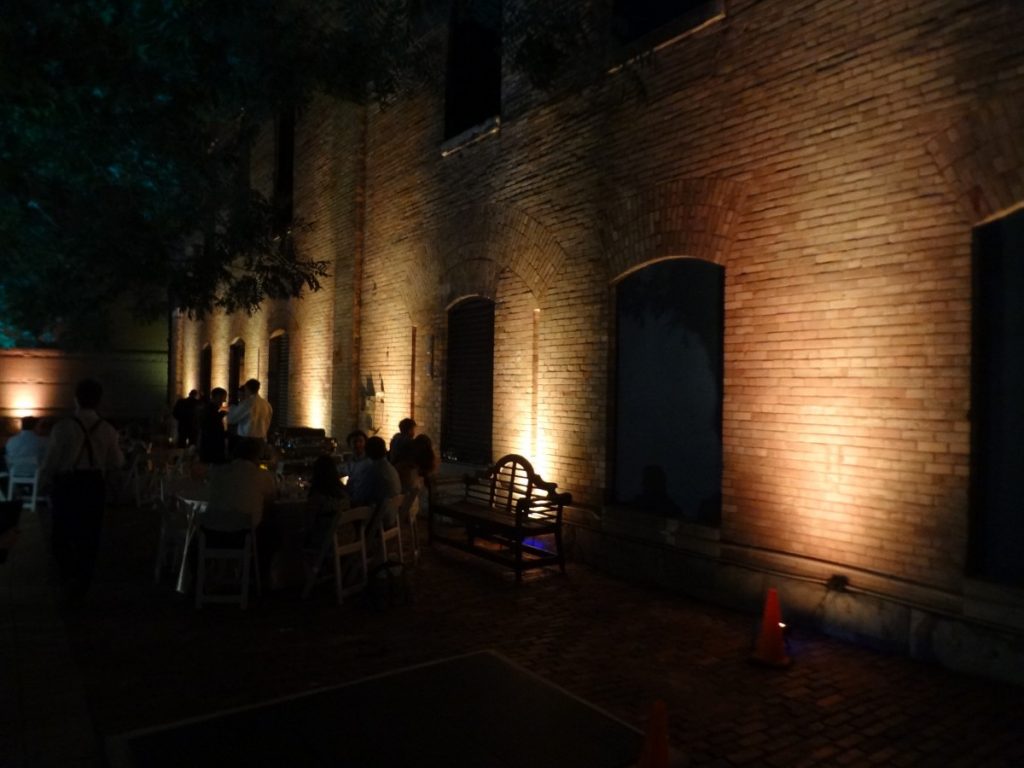 Outdoor Amber Uplighting