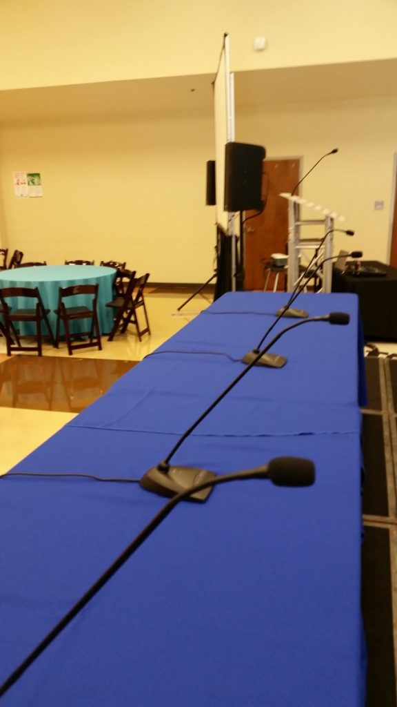 Sound Systems - Goose-Neck Microphones for Panel Discussion