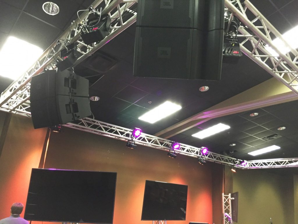 Sound Systems - JBL Speakers on Truss