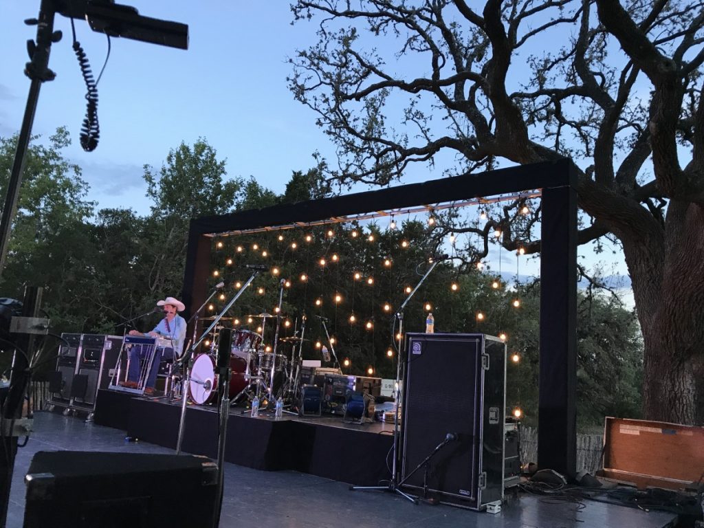 String Lighting as Stage Backdrop