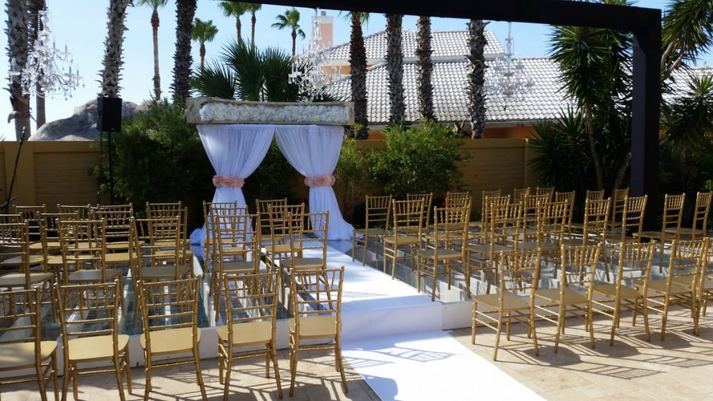 Gold Chiavari Chairs at Ceremony