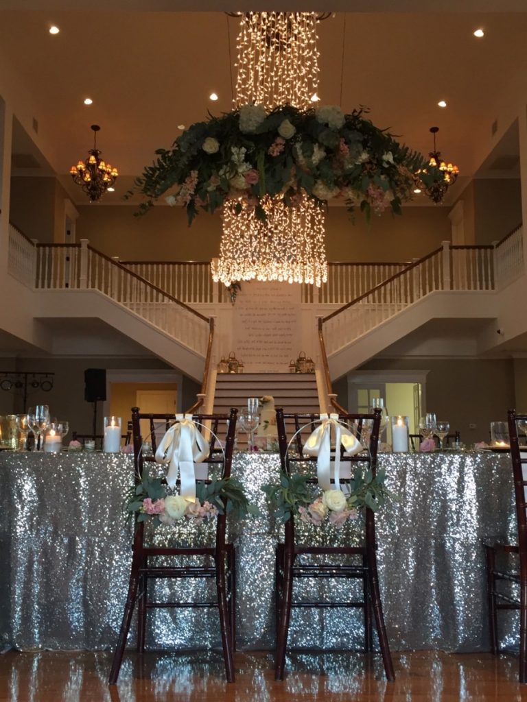 Mahogany Chiavari Chairs at Sweetheart Table