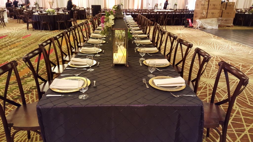 Indoor Reception Featuring Crossback Chairs