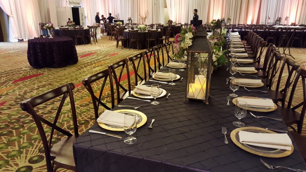 Indoor Reception Featuring Crossback Chairs