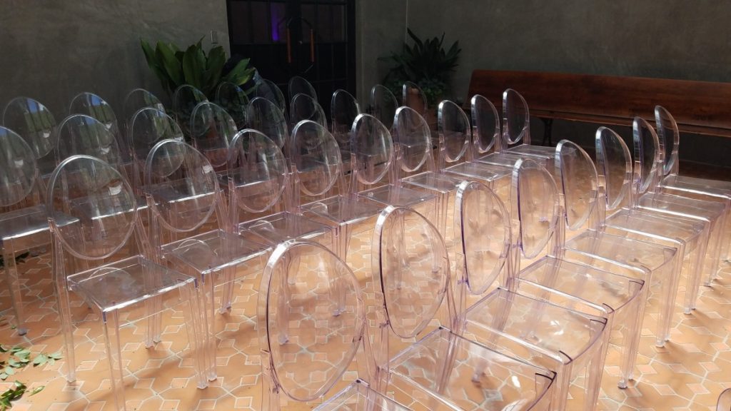 Ghost Chairs at Ceremony Site
