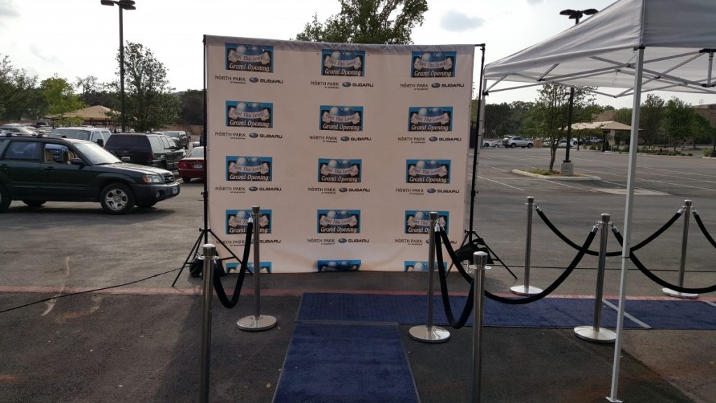 Blue Carpet with Step &amp; Repeat