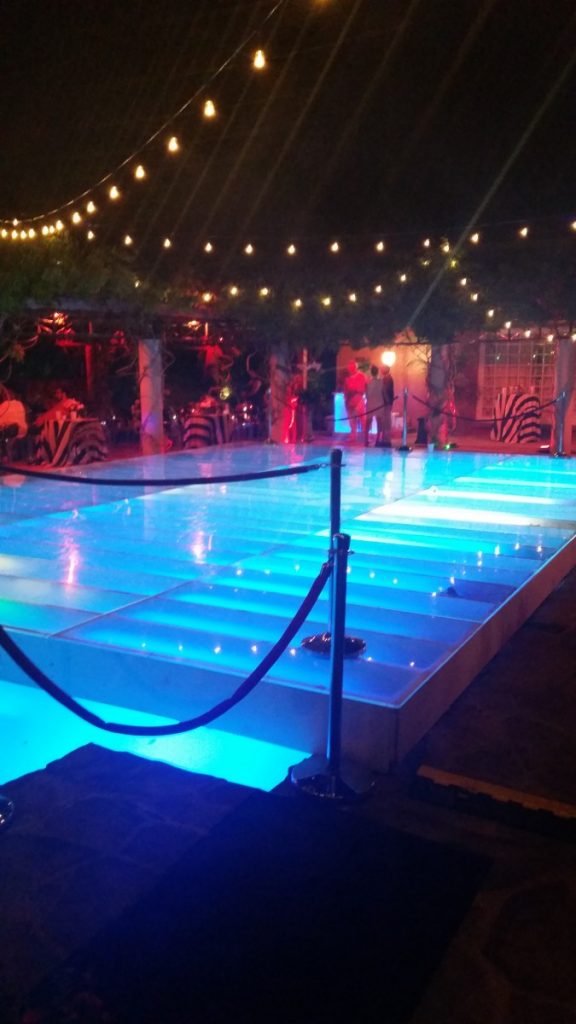 Dancefloor Built with Pool Lights