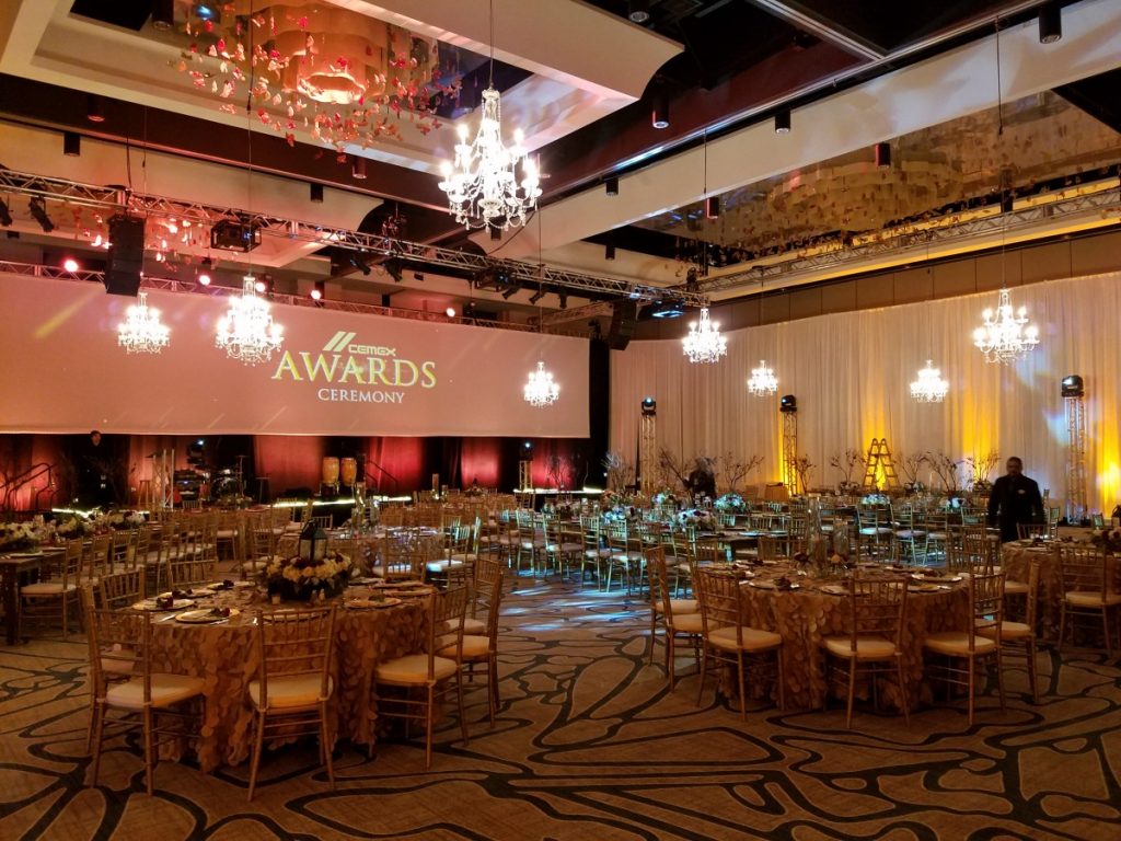 Crystal Chandeliers Throughout the Room