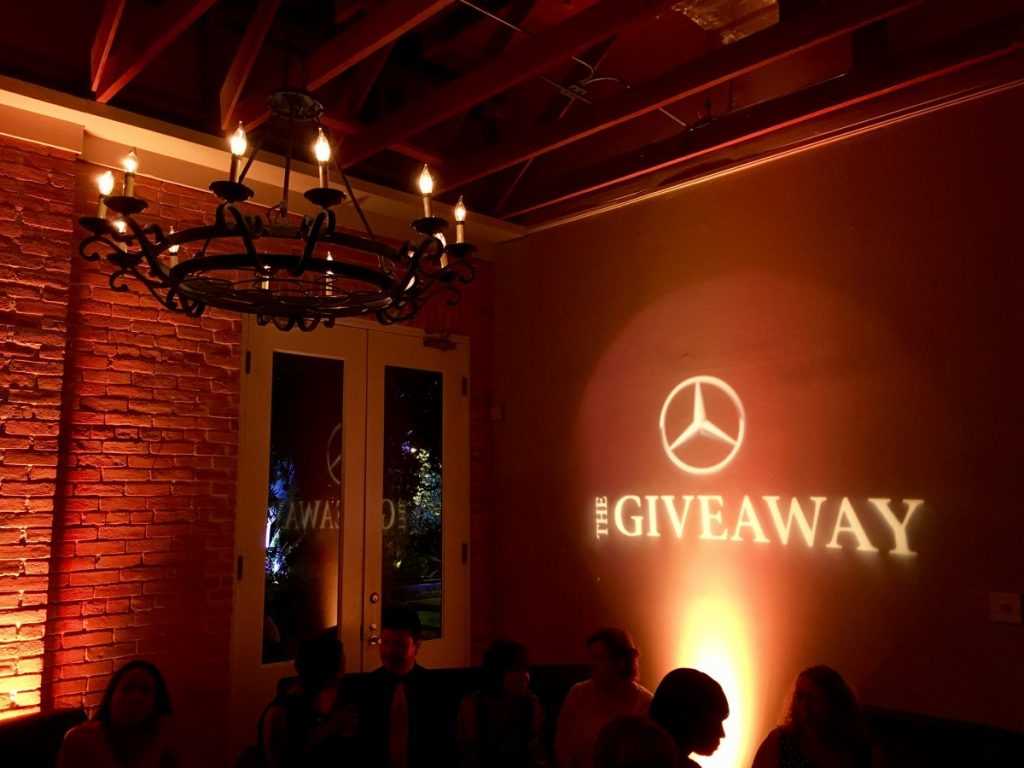 Wrought Iron Chandelier with Uplighting &amp; Gobo Projection