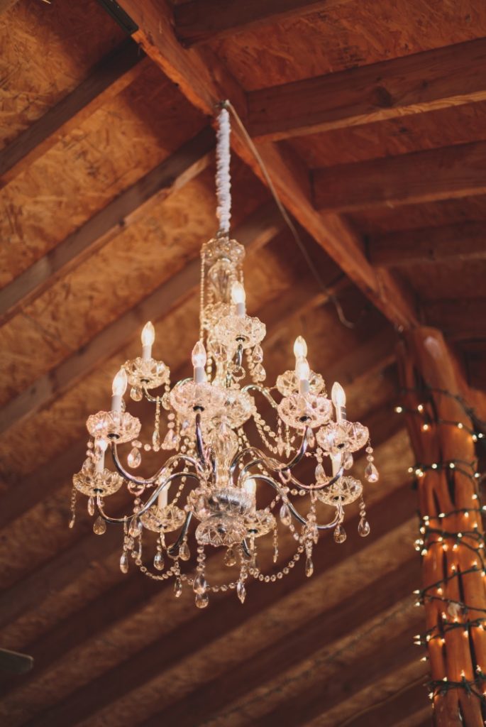 Large Crystal Chandelier with Chain Cover