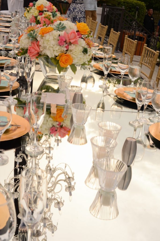 Mirrored Glass Table Topper - Reflects Surroundings