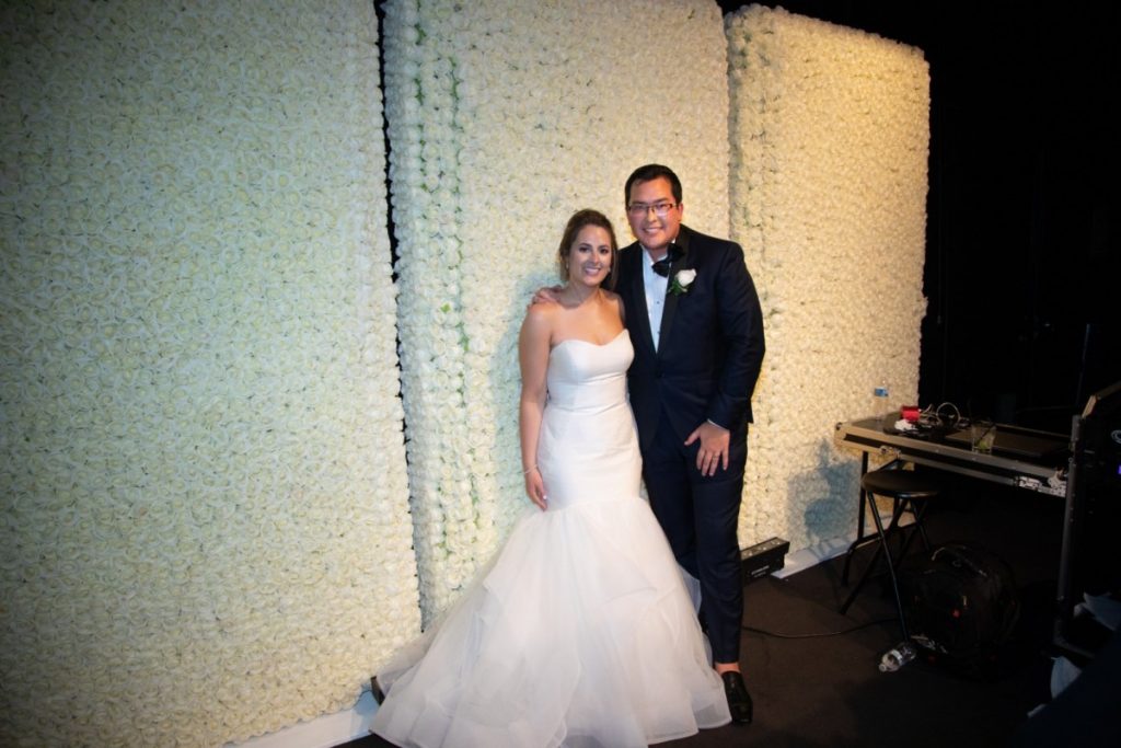 Flower Wall as Stage Backdrop