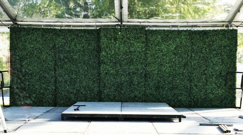 Greenery Hedge Walls as Stage Backdrop