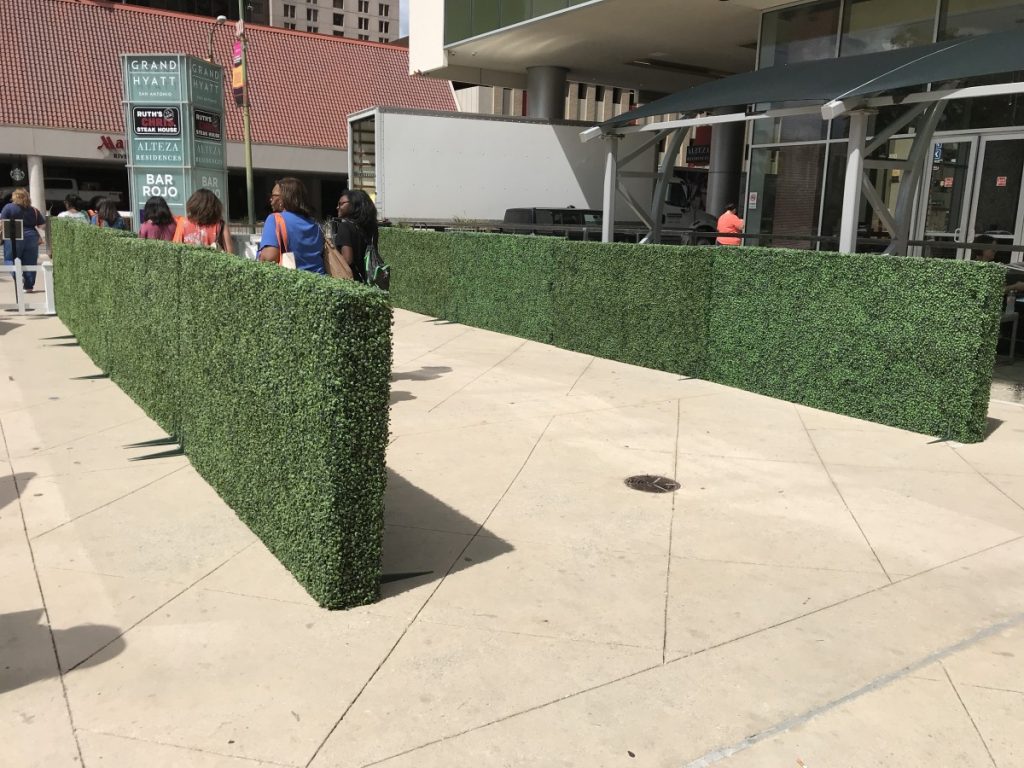Greenery Hedge Walls as Crowd Control