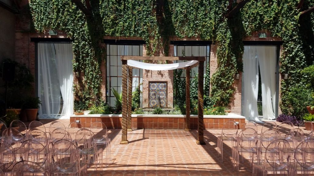 Wooden Chuppah at Ceremony Site