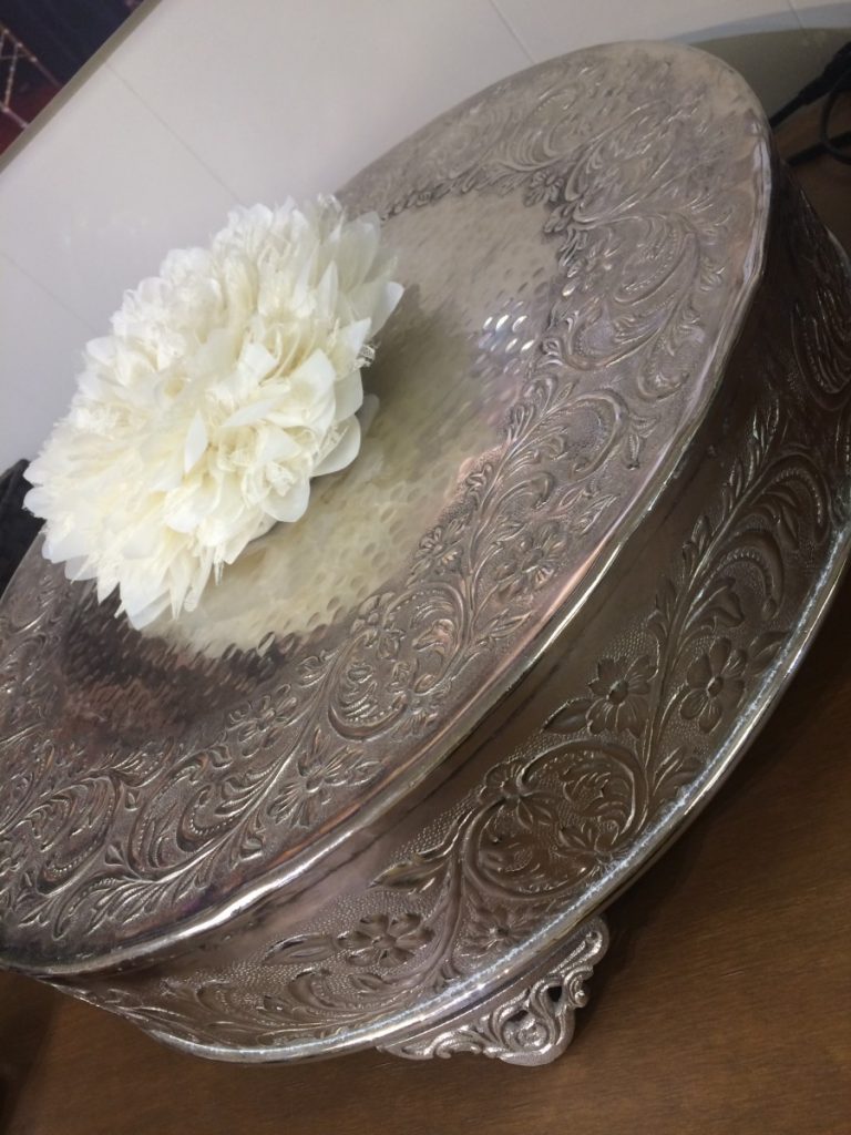 Silver Cake Stand Table Top Decor