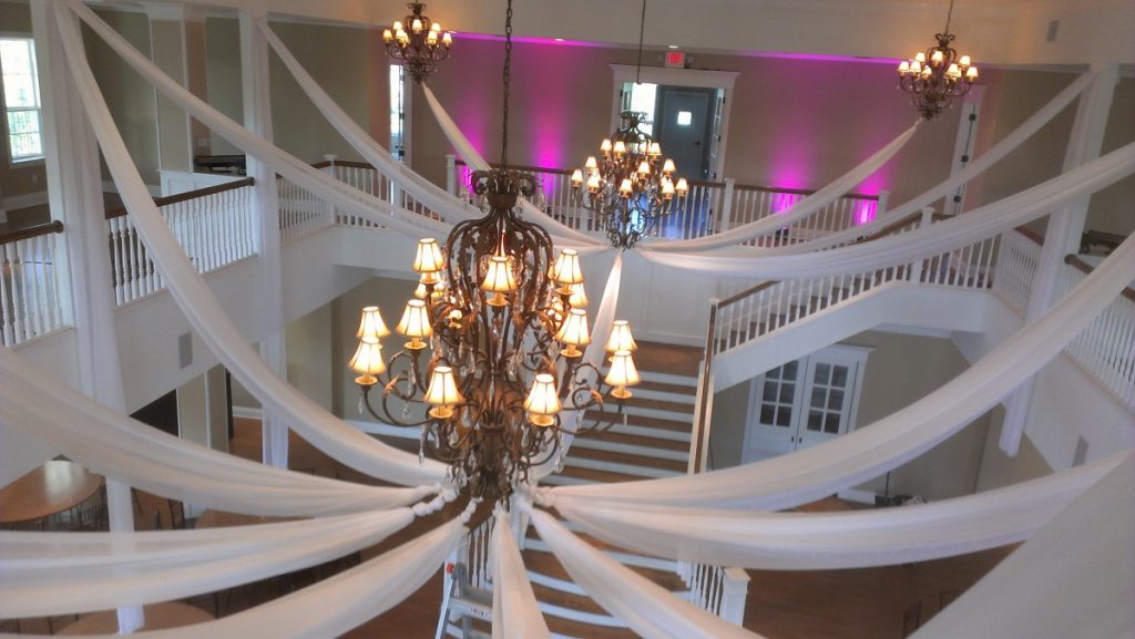 Ceiling Draping with Uplighting