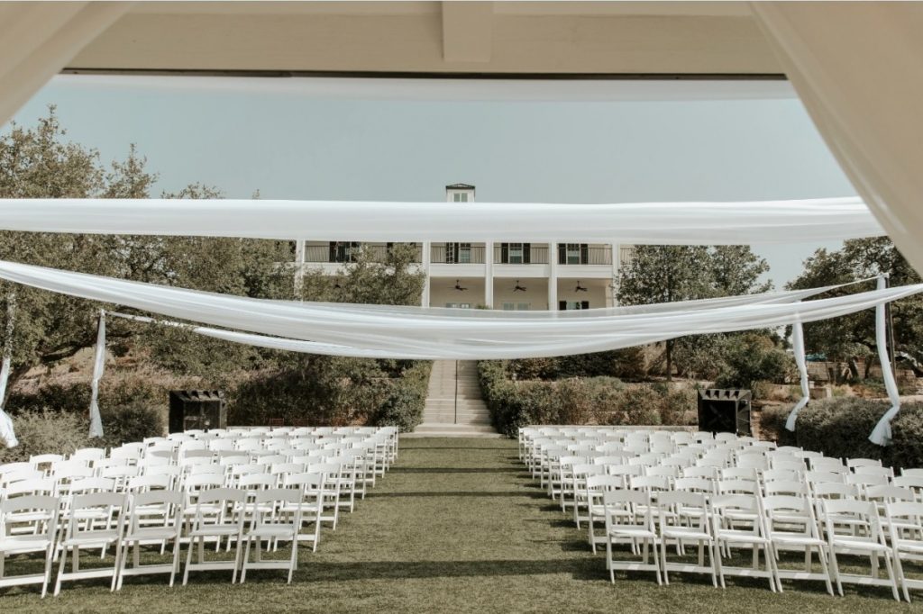 Outdoor Draping over Ceremony Site