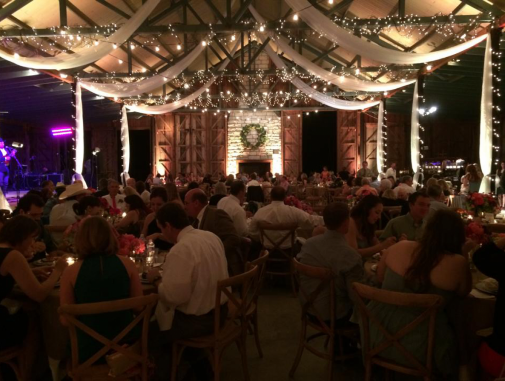 Lighted Draping - Rustic with String Lighting