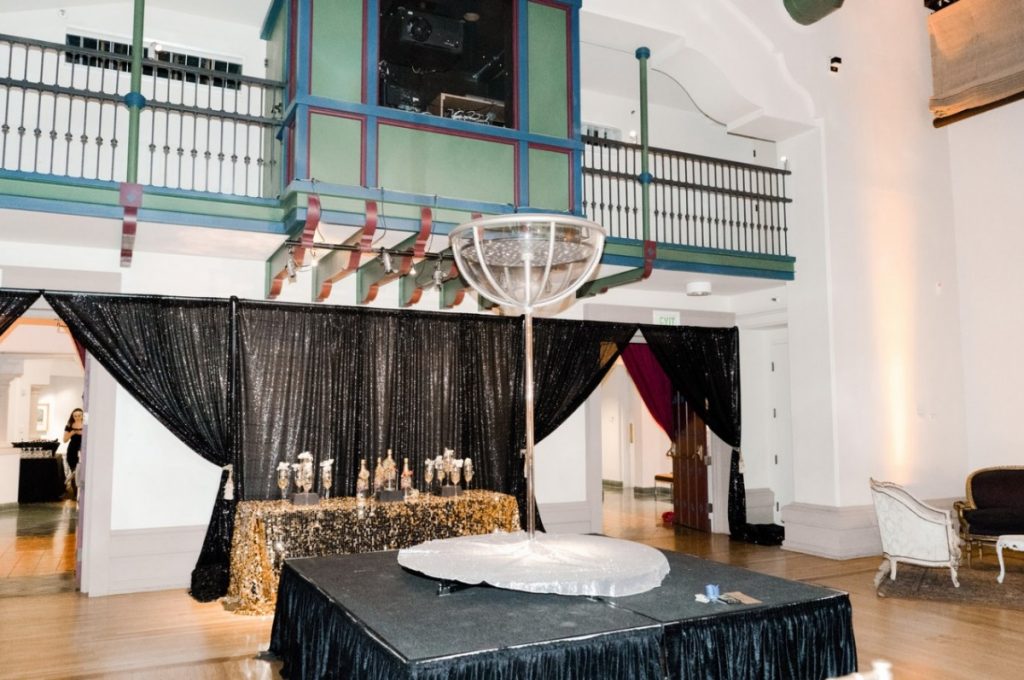 Black Sequin Drape