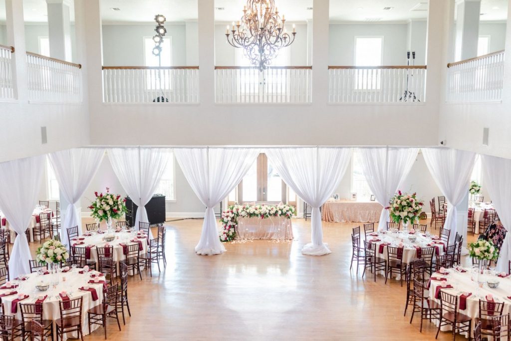 Floor Mounted Drape - White Sheer