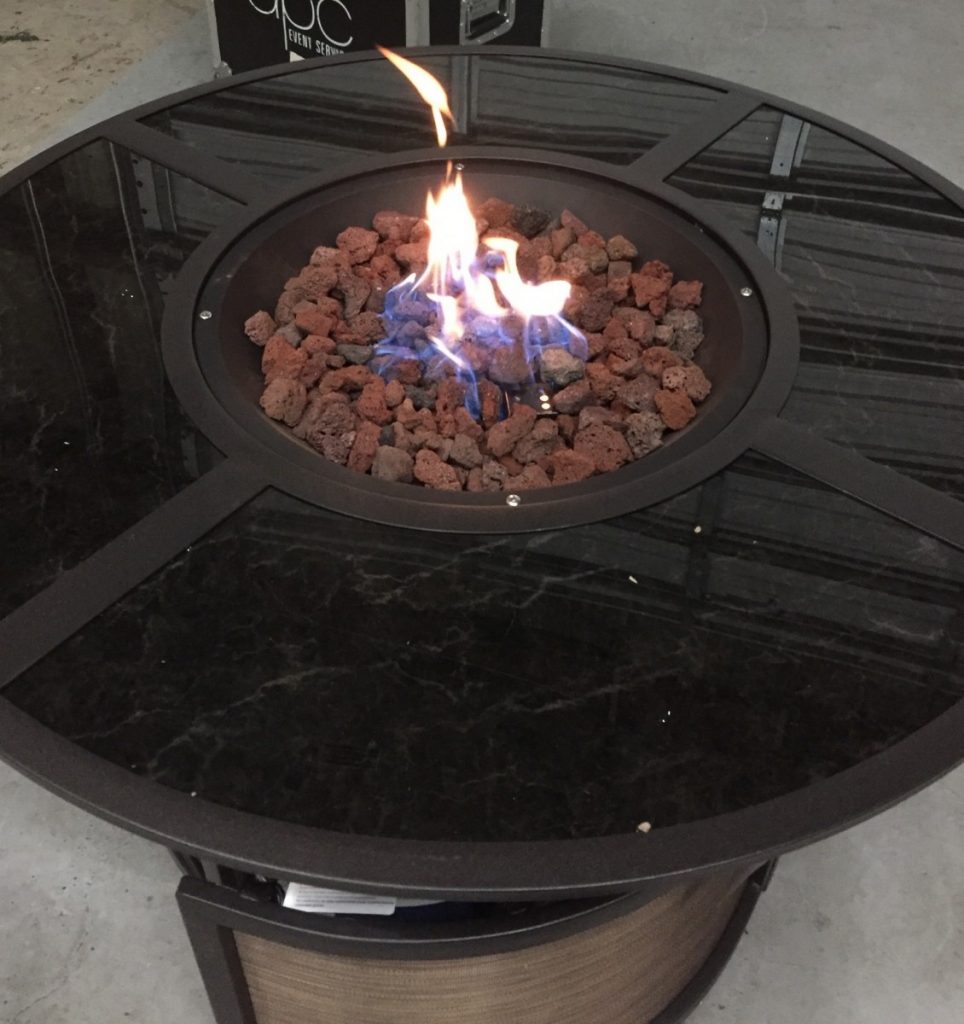 Round Fire Pit Aerial View