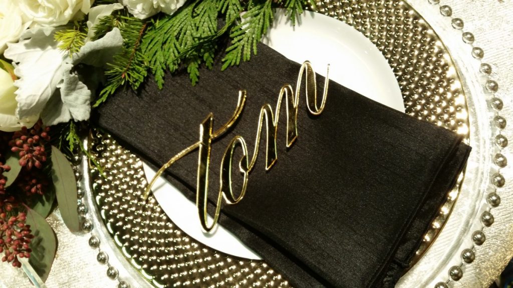 Monogram Lasered Table Decor