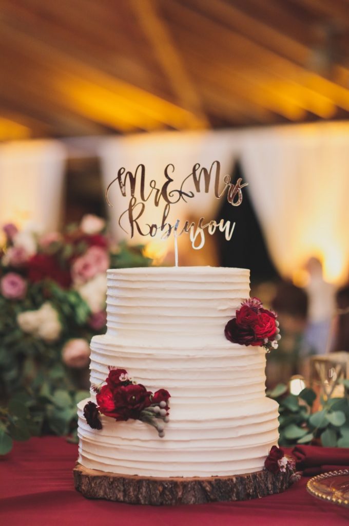 Lasered Gold Mirrored Cake Topper