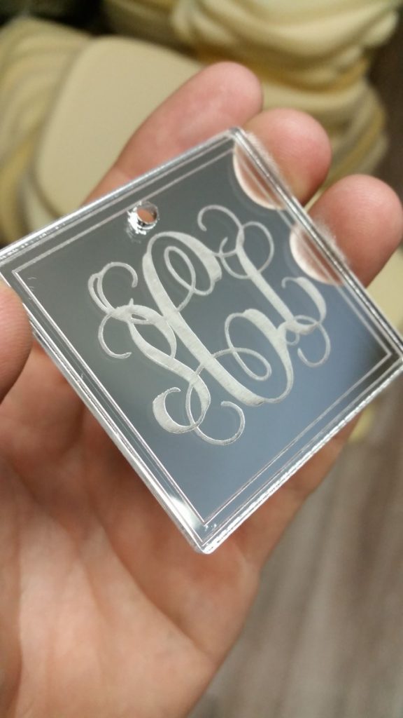 Initial Etched in Mirror
