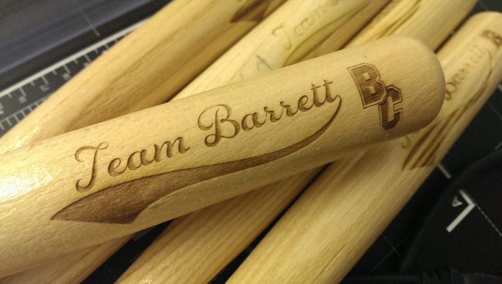Baseball Bats Lasered