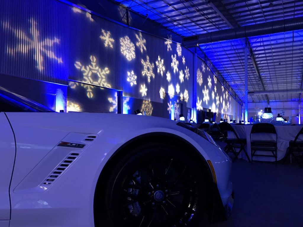 Snowflake Pattern Gobo Lighting with Uplighting