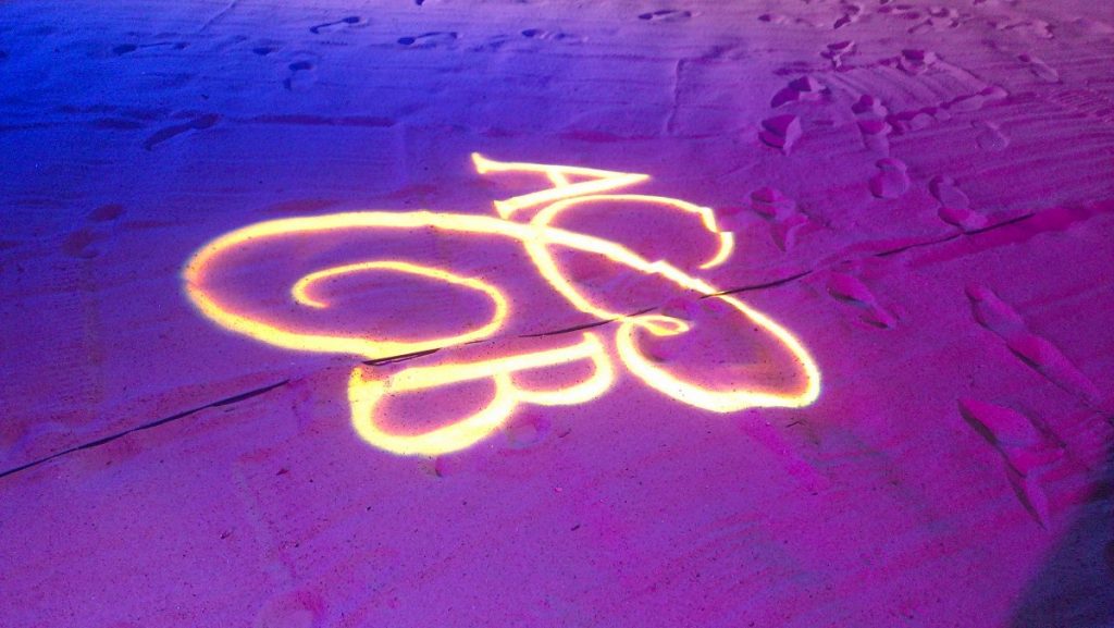 Monogrammed Gobo on Sand