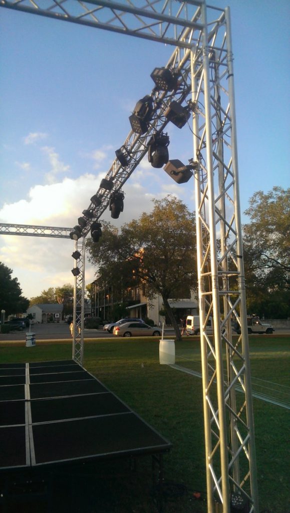 Trussed Moving Heads with Uplights