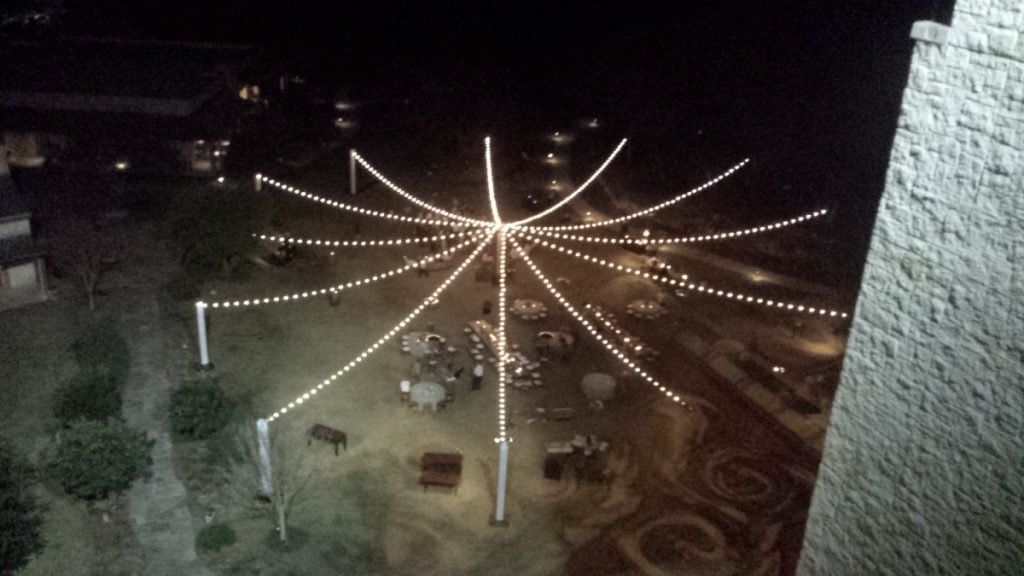 Aerial View String Lighting
