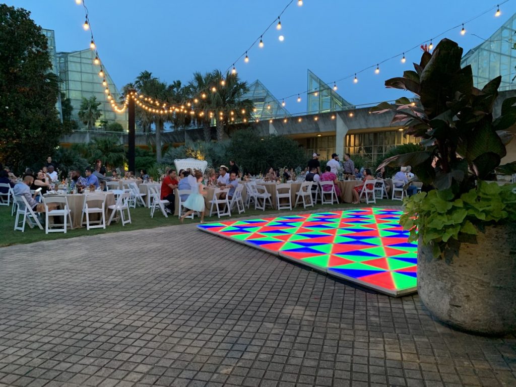 String Lighting with LED Dancefloor