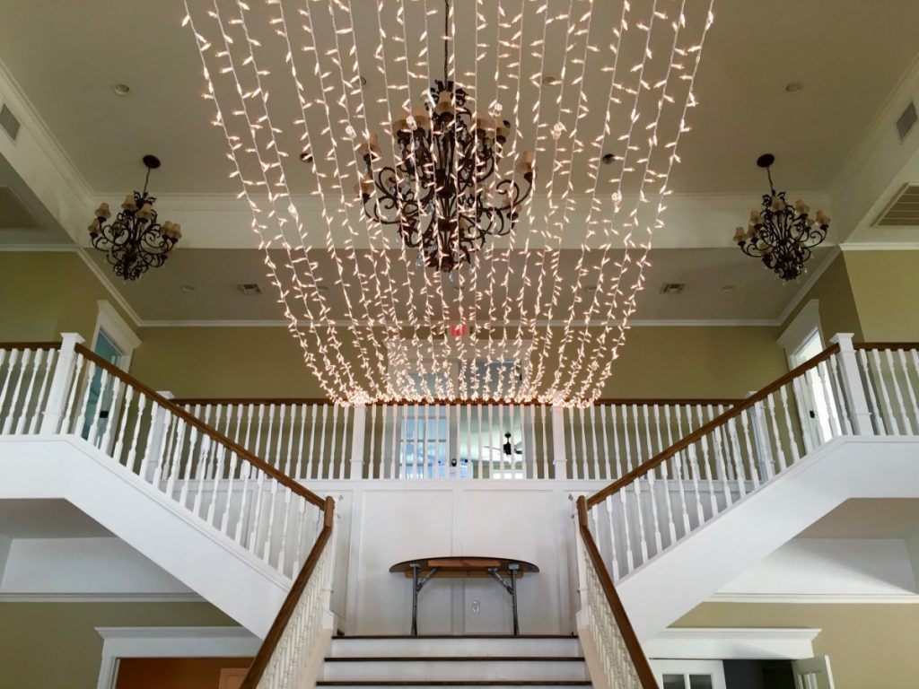 Twinkle String Lighting over Ceiling