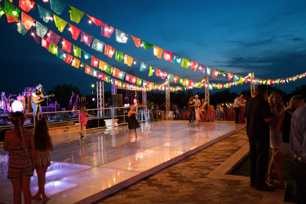 Bistro String Lighting with Papel Picado
