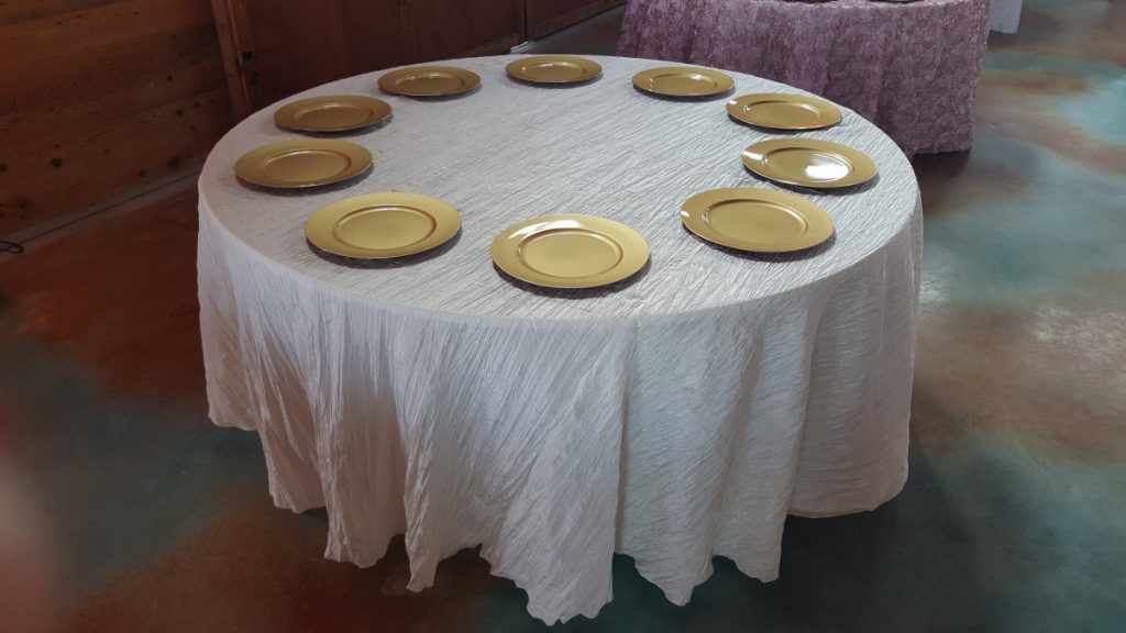 Ivory Crinkle Tablecloth Linen