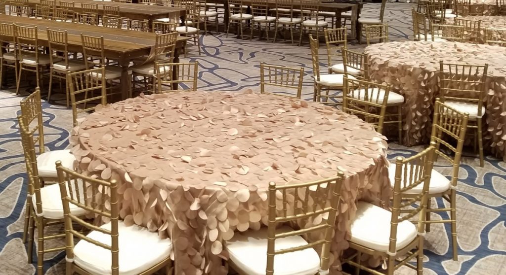Champagne Petal Taffeta Linens
